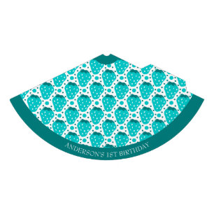 Cute Strawberry Boy First Birthday Blue Party Hat