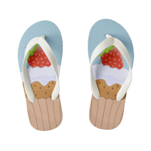 Cute Strawberry Bun Kid's Thongs