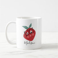 Cute Strawberry Cartoon Hand Drawn Name  