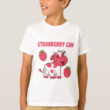 Cute Strawberry Cow Print