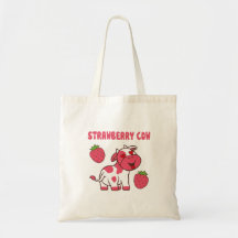 Cute Strawberry Cow Print