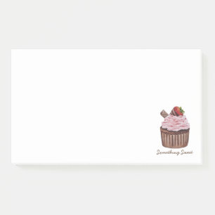 Cute Strawberry Cupcake In Watercolor Post-it Notes