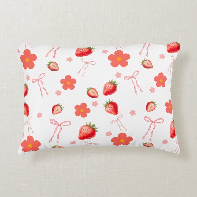 Cute Strawberry Decorative Cushion (Front)