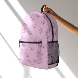 Cute Strawberry Doodles – Minimal Kawaii Pattern Printed Backpack