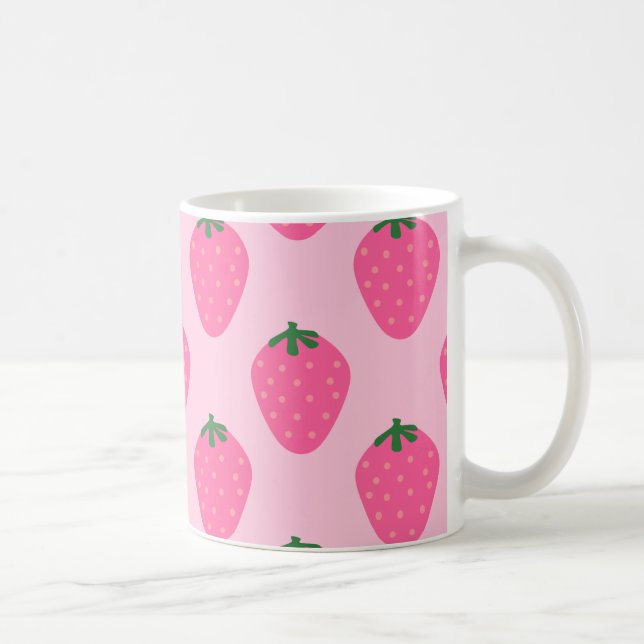 Cute Strawberry Fruit Art Mug (Right)