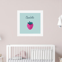 Cute Strawberry Fruit Custom Name 