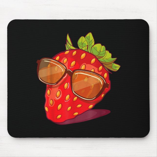 Cute Strawberry Fruit Lover Aesthetic Summer Gift  Mouse Pad (Front)