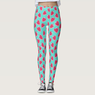 Cute Strawberry Fruit Pattern Leggings