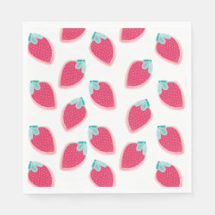 Cute Strawberry Fruit Pattern Napkin