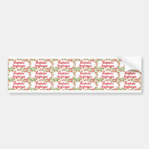 Cute Strawberry Girl Waterproof School Name Labels