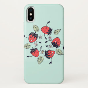 Cute Strawberry Kawaii Fruit iPhone X Case