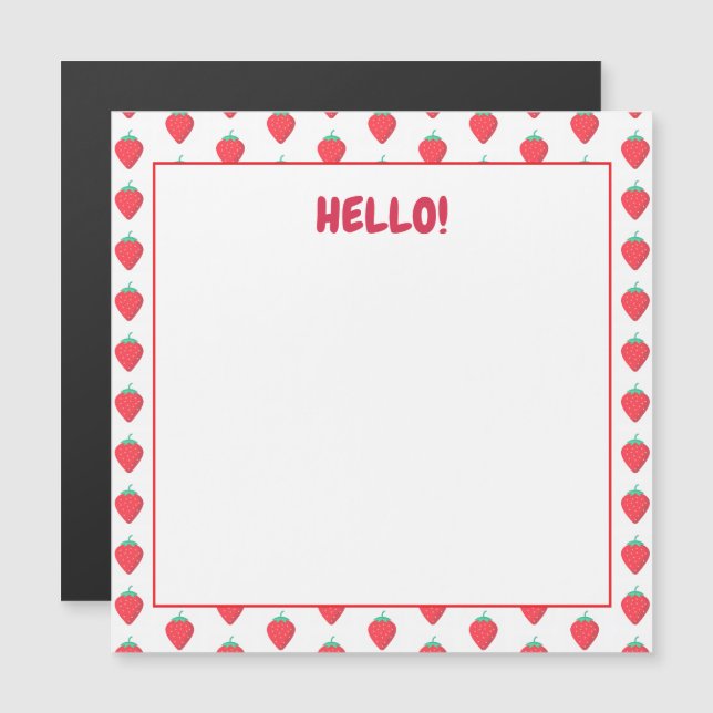 Cute Strawberry Kawaii Lover Aesthetic Pattern (Front/Back)