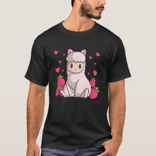 Cute Strawberry Llama Lover No Drama Llamas Alpaca T-Shirt