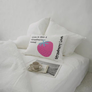 Cute Strawberry Love – Valentine’s Day  Decorative Cushion