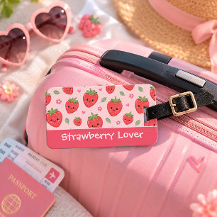 Cute Strawberry Lover  Luggage Tag