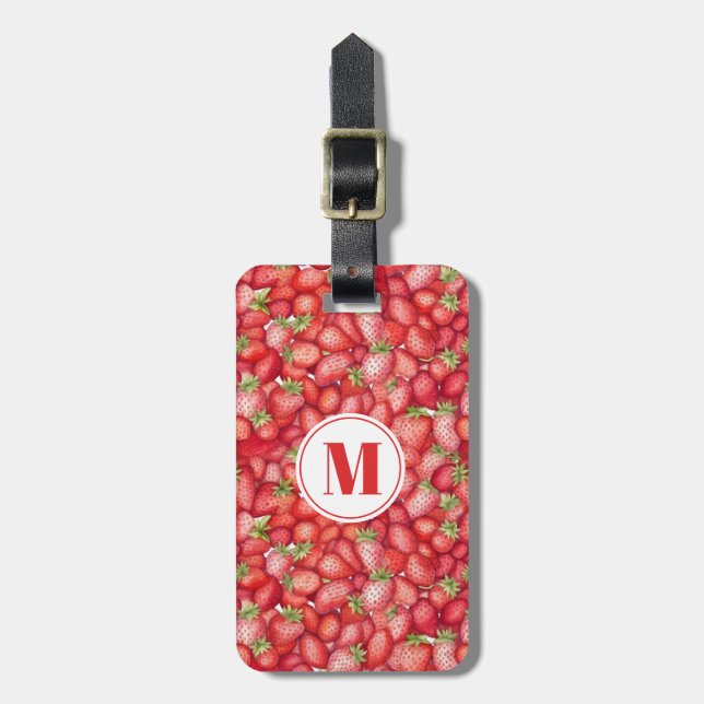 Cute Strawberry Luggage Tag (Front Vertical)