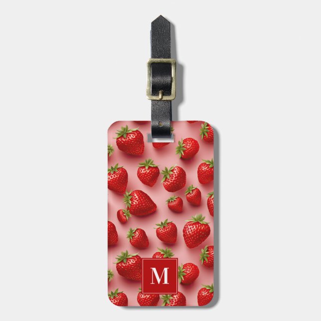 Cute Strawberry Luggage Tag (Front Vertical)
