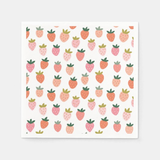 Cute Strawberry  Napkin (Front)