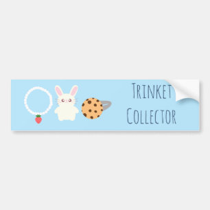 Cute Strawberry Necklace, Bunny And Ring Bumper Sticker