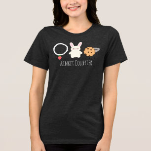 Cute Strawberry Necklace, Bunny And Ring Tri-Blend Shirt