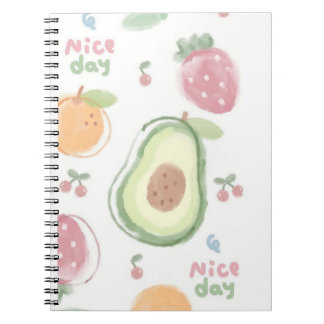 cute strawberry nice day notebook journal
