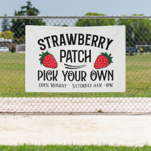 Cute strawberry patch add days times vendors banner