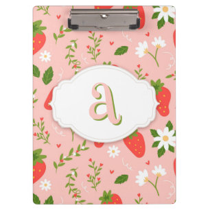 Cute Strawberry Pattern Clipboard