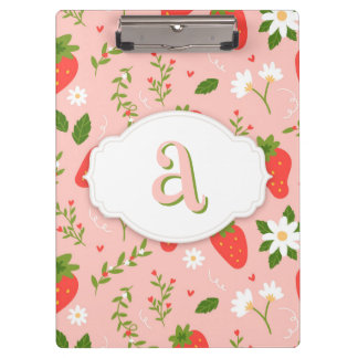 Cute Strawberry Pattern Clipboard