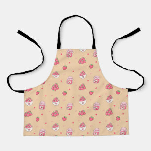 Cute Strawberry Pattern Kitchen Apron