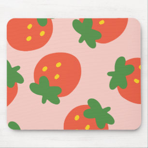 Cute strawberry pattern mouse pad