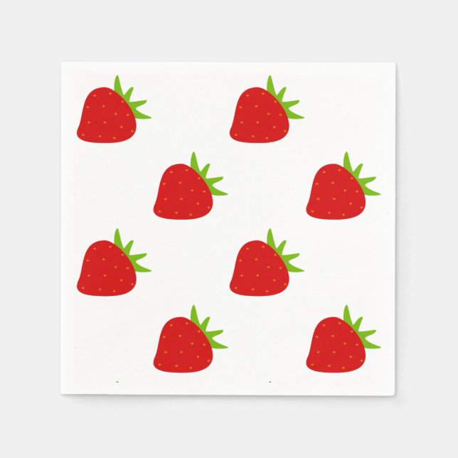 Cute Strawberry Pattern Napkin (Front)