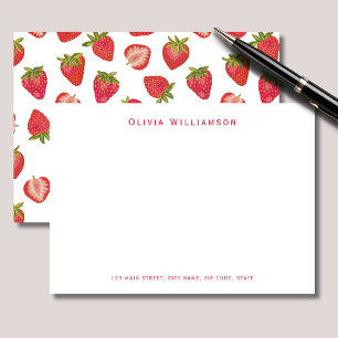 Cute Strawberry pattern personalised Card