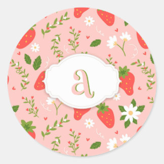 Cute Strawberry Pattern Sticker