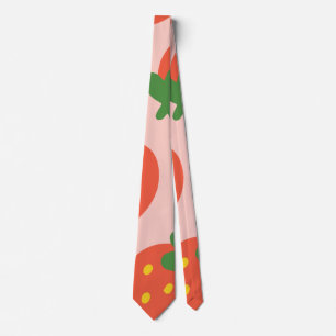 Cute strawberry pattern tie