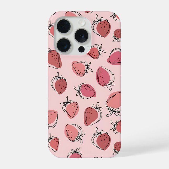 Cute Strawberry Pink Pattern Phone Case (Back)