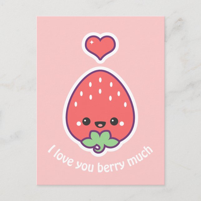 Cute Strawberry Postcard (Front)