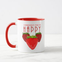 Cute Strawberry Quote Design | Kawaii Fruit