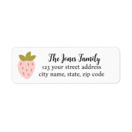Cute Strawberry Return Address Label