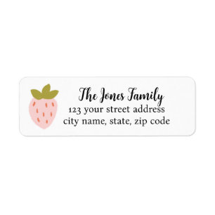 Cute Strawberry Return Address Label