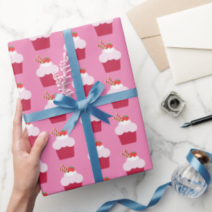 Cute Strawberry Shortcakes Pattern Wrapping Paper