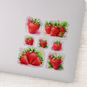 Cute Strawberry Stickers – Sweet and Juicy Fruit