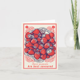 Cute Strawberry Sweet Moments Greeting Card