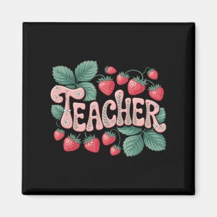 Cute Strawberry Teacher Magnet