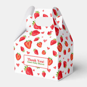 Cute Strawberry Themed Baby Shower Favour Box