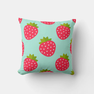 Cute strawberry Throw Pillow