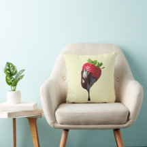 Cute Strawberry Throw Pillow
