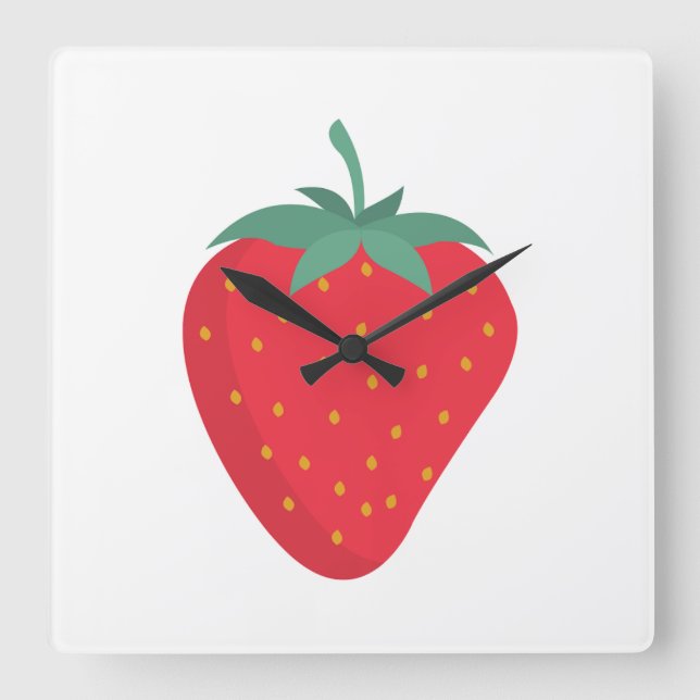 Cute Strawberry Wall Clock (Front)