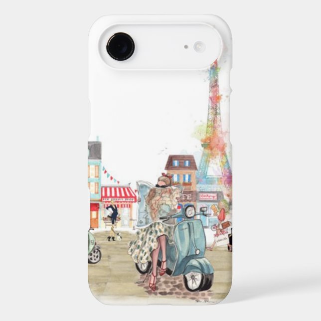 Cute streets of Paris collage Case-Mate iPhone Case (Back)