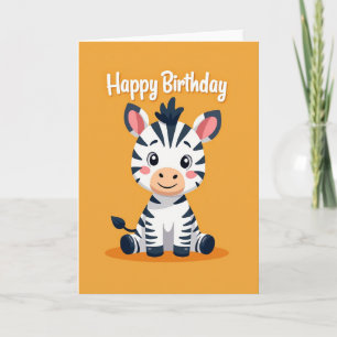 Cute Striped Foal Birthday Card