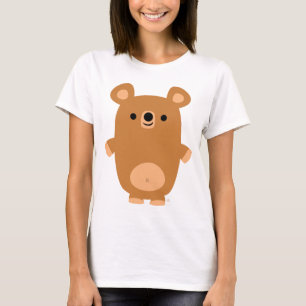 Cute Strong Cartoon Bear Women T-shirt